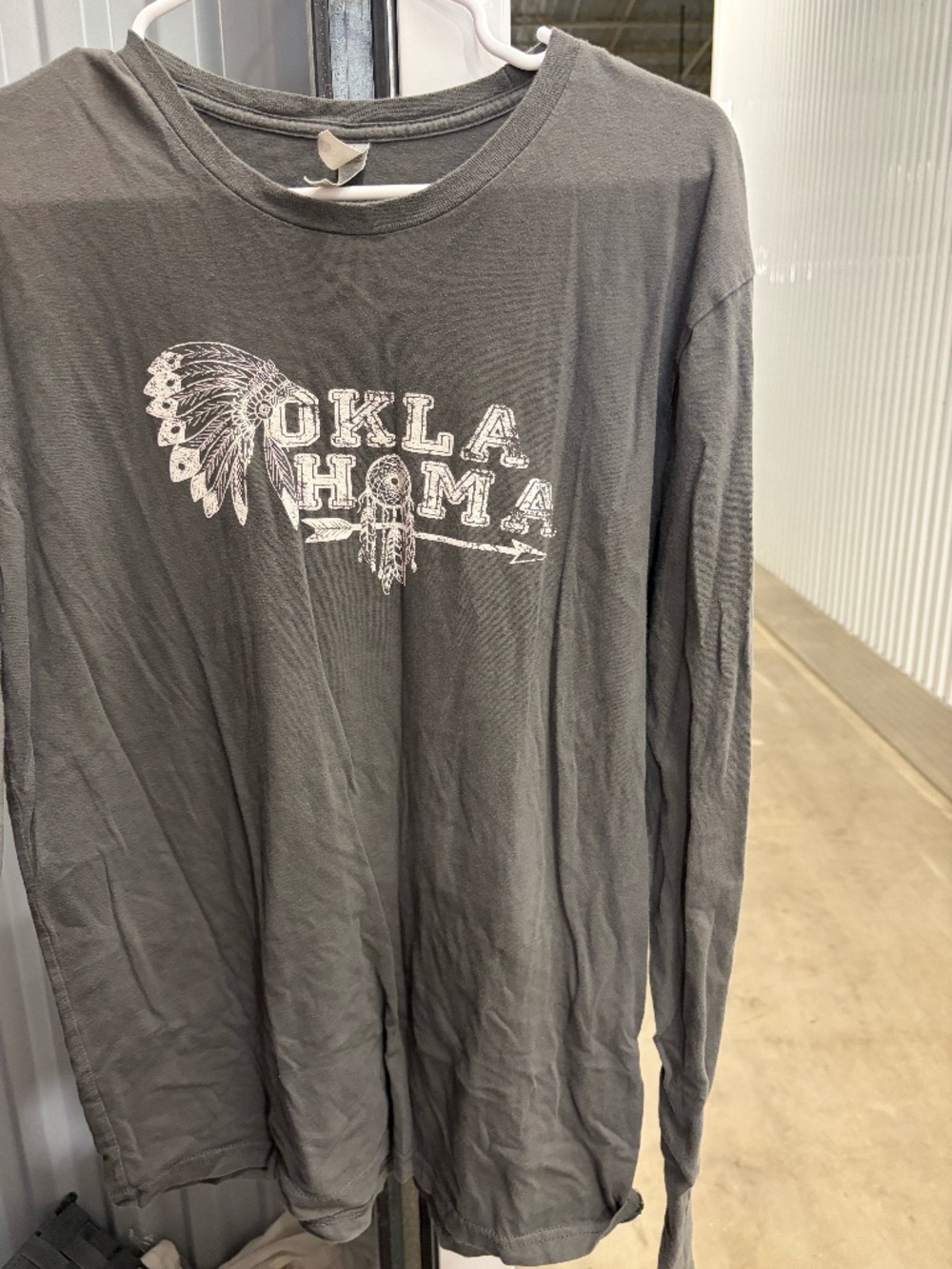 Oklahoma Long Sleeve Tshirt, Size Large
